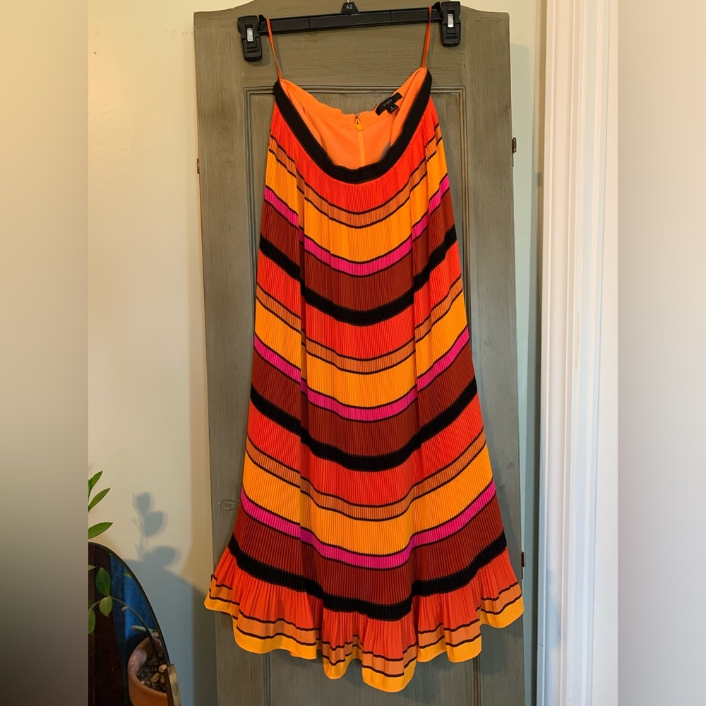 NWT J. Crew Pleated Midi Skirt Size 4